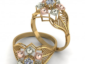 single stone ring for ladies 3D Print Model