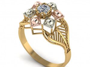 single stone ring for ladies 3D Print Model