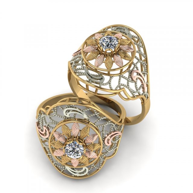 single stone ring for ladies 3D प्रिंट मॉडल .c4d .max .obj .3ds .fbx .stl .blend 