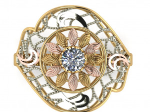 single stone ring for ladies 3D प्रिंट मॉडल