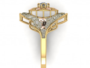single stone ring for ladies 3D प्रिंट मॉडल