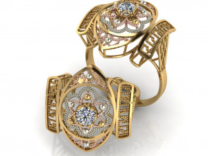 single stone ring for ladies 3D-printmodel
