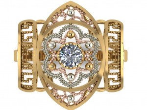 single stone ring for ladies Model do druku 3D