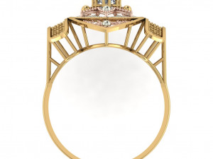 single stone ring for ladies Model do druku 3D