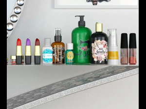 set kosmetik Model 3D