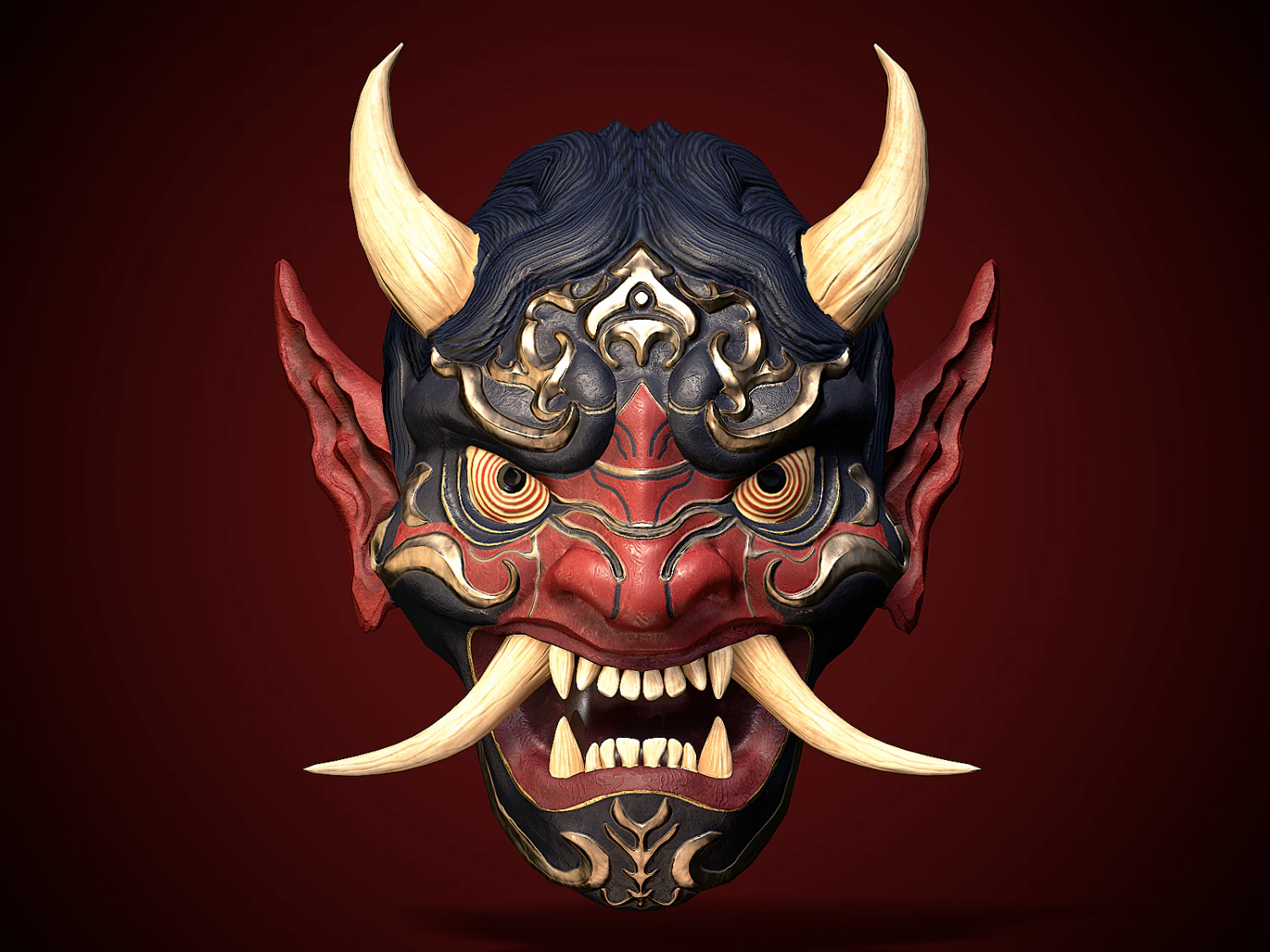 DemonMask 3D Model .c4d .max .obj .3ds .fbx .stl .blend