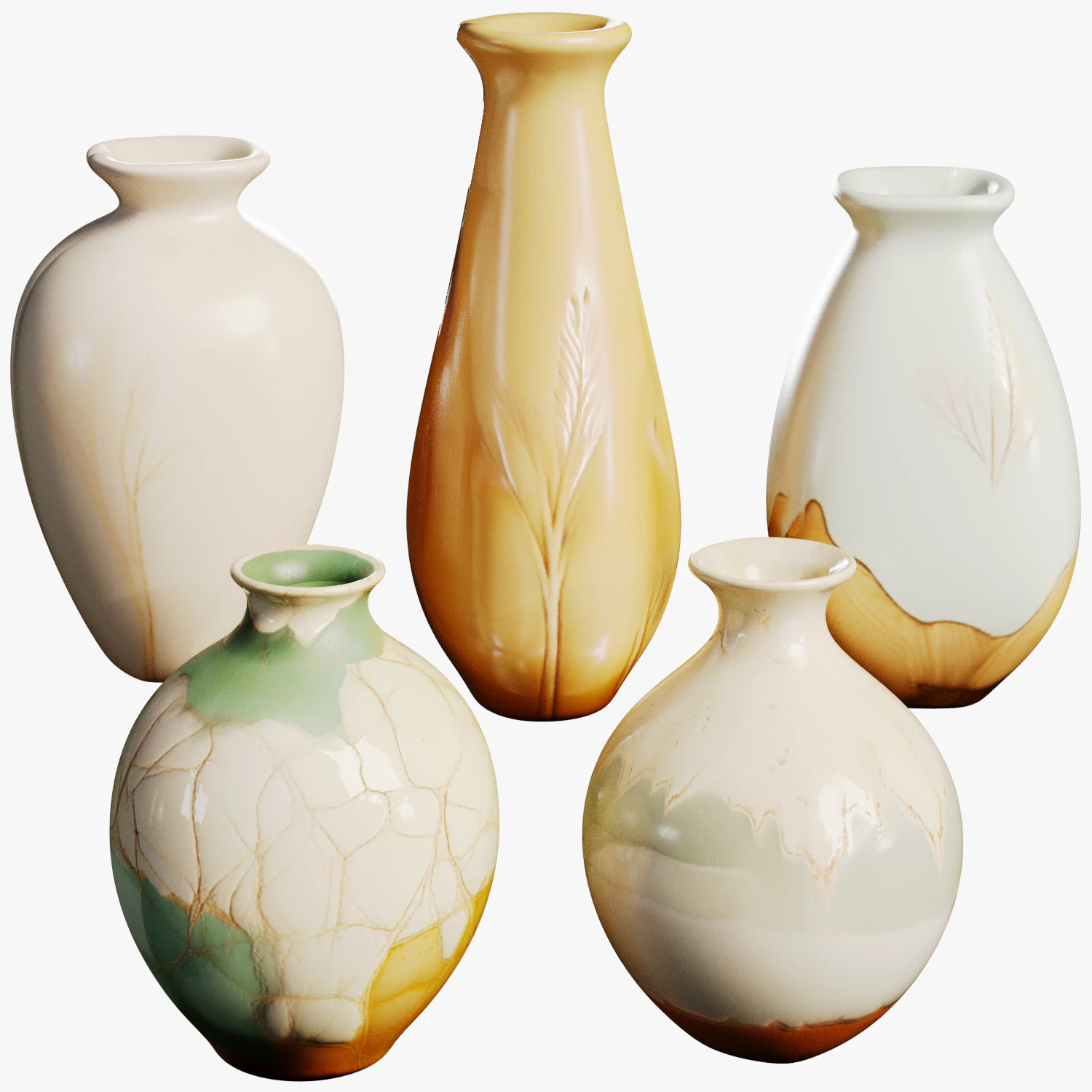 OrganicVase 3D Model .c4d .max .obj .3ds .fbx .stl .blend 