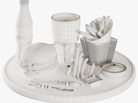 BurgerSet 3Dモデル
