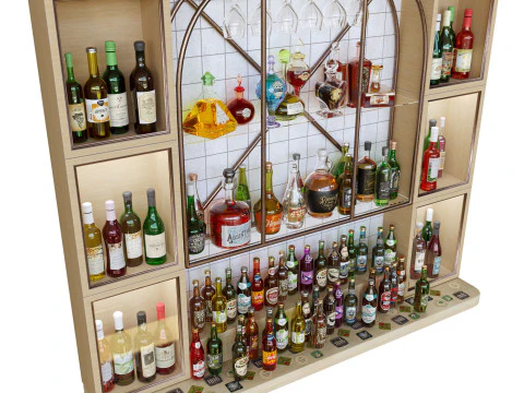 アルコールバー 3Dモデル