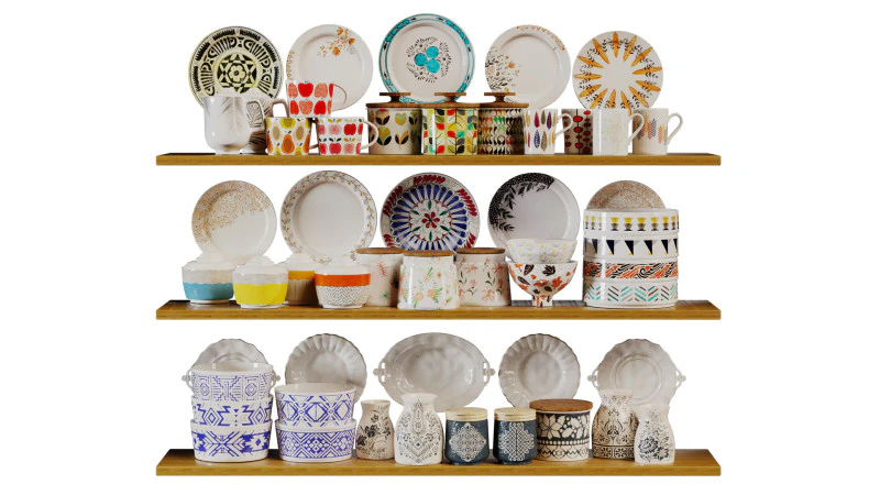 TablewareDecor 3D Model .c4d .max .obj .3ds .fbx .stl .blend