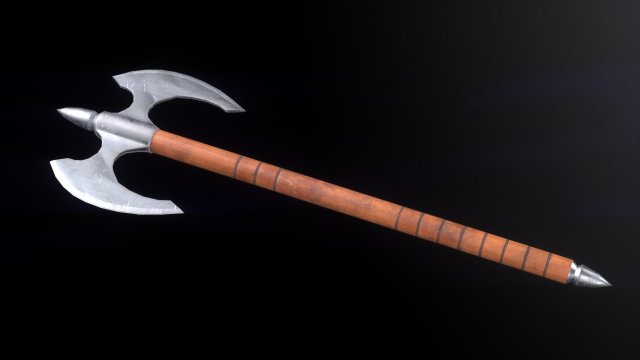 battle axe 3D मॉडल .c4d .max .obj .3ds .fbx .stl .blend