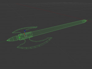 battle axe 3D मॉडल