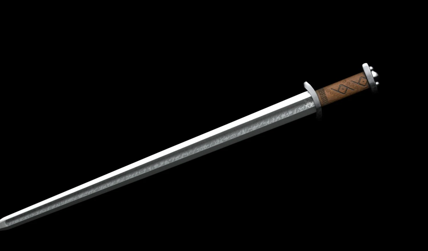 viking sword 3D Model .c4d .max .obj .3ds .fbx .stl .blend 