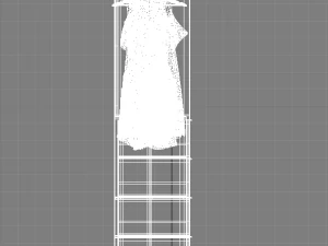 ikea wardrobe with dresses 3D Model