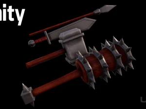 pacchetto corpo a corpo stilizzato 4 modelli Modello 3D