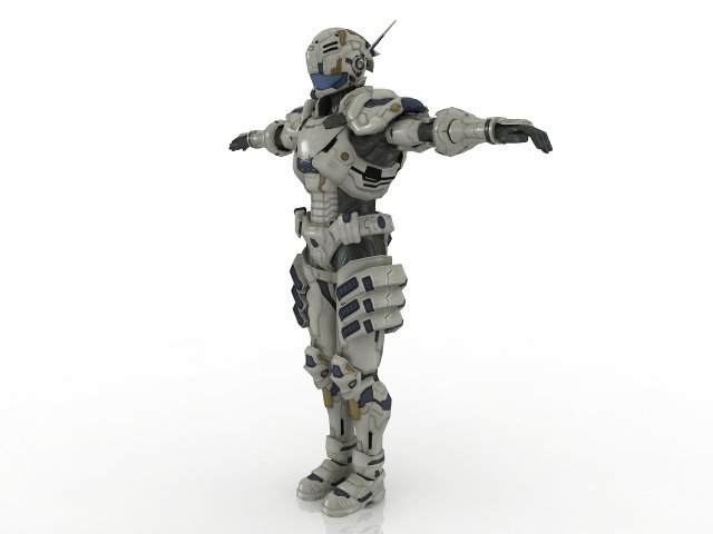 robot 3D Model .c4d .max .obj .3ds .fbx .stl .blend 