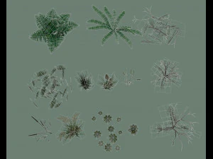 stones and grass 3D Model