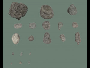 stones and grass Model 3D