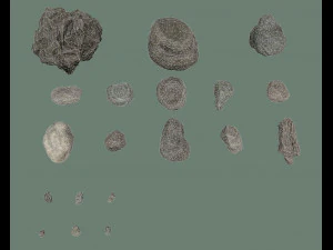 stones and grass 3D Model