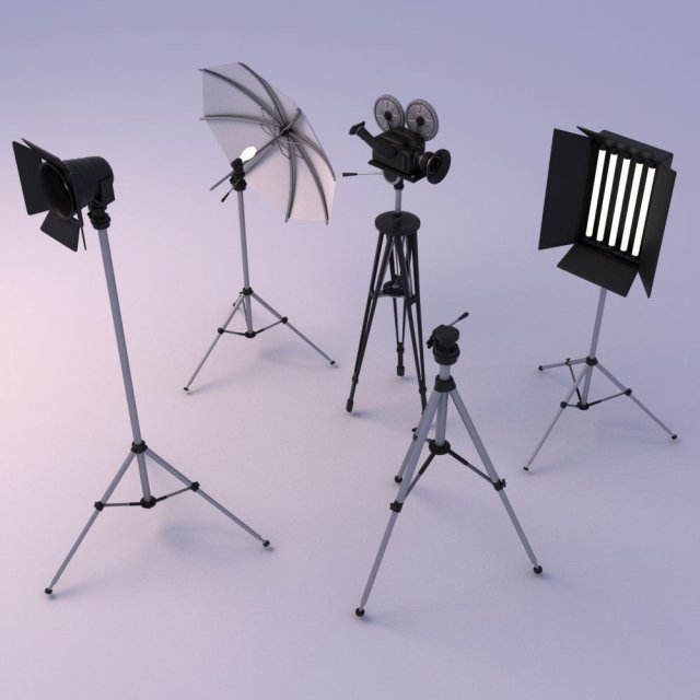 photography studio 3D Model .c4d .max .obj .3ds .fbx .stl .blend 
