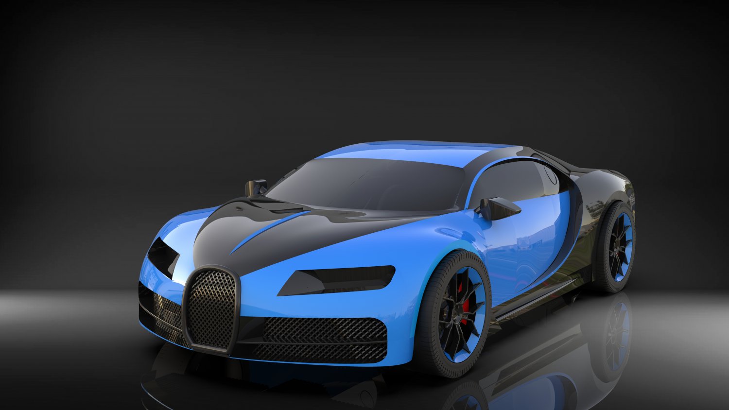car race bugatti 3d max