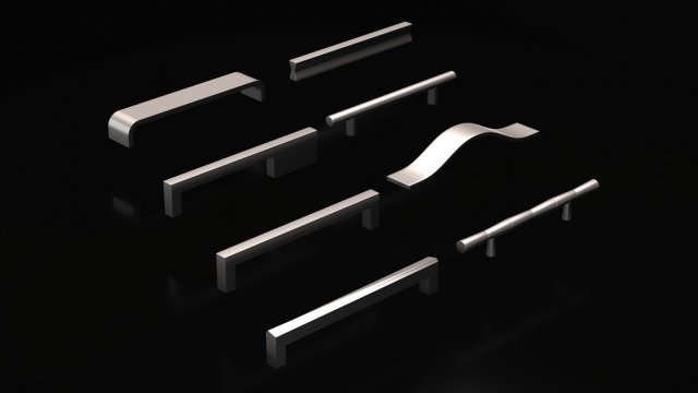 kitchen handles 3D 모델 .c4d .max .obj .3ds .fbx .stl .blend 