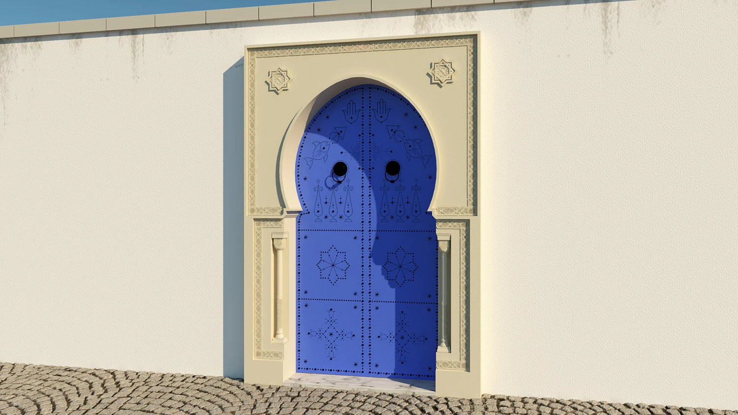 traditional tunisian door 3D Model .c4d .max .obj .3ds .fbx .stl .blend