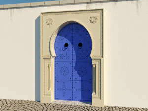 Traditionelle tunesische T&uuml;r 3D Modell