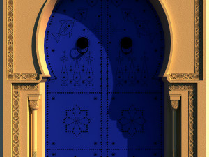 traditional tunisian door Modelo 3D
