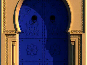 traditional tunisian door 3D Model