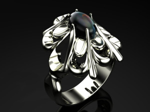 flower ring 3D 프린트 모델