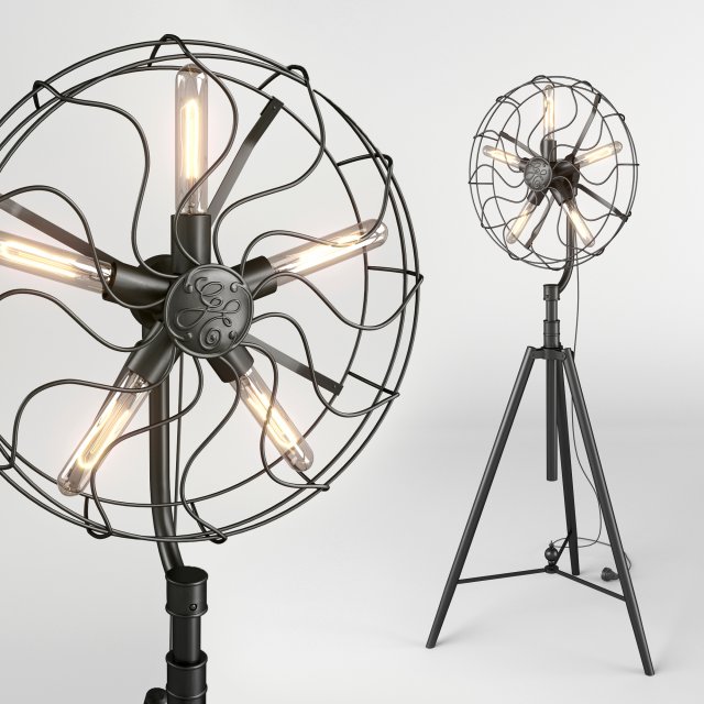 floor lamp dialma brown db003913 Model 3D .c4d .max .obj .3ds .fbx .stl .blend 