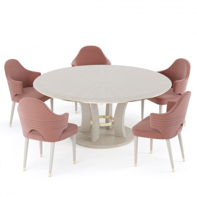 table brad and chair carol by antonelli atelier 3D Модель .c4d .max .obj .3ds .fbx .stl .blend 