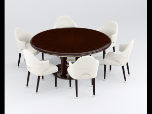 table brad and chair carol by antonelli atelier 3D Модель
