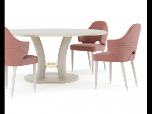 table brad and chair carol by antonelli atelier 3D Модель