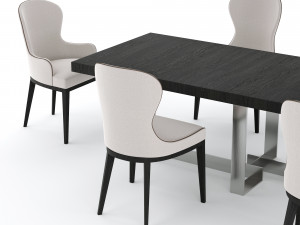 table jacques and chair you by flexform 3D Model