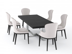 table jacques and chair you by flexform 3D Model