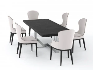 table jacques and chair you by flexform 3D Model