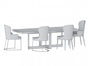 table jacques and chair you by flexform 3D Model