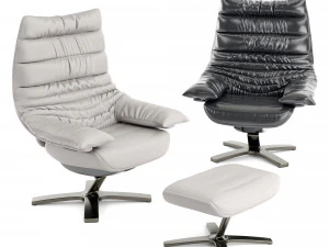 Кресло с откидной спинкой Re-Vive Lounge от Natuzzi 3D Модель