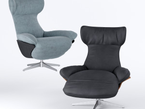 ilia recliner chair by natuzzi 3D Model