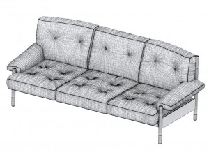 sofa sella by tacchini 3D Model