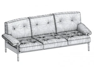 sofa sella by tacchini 3D Model