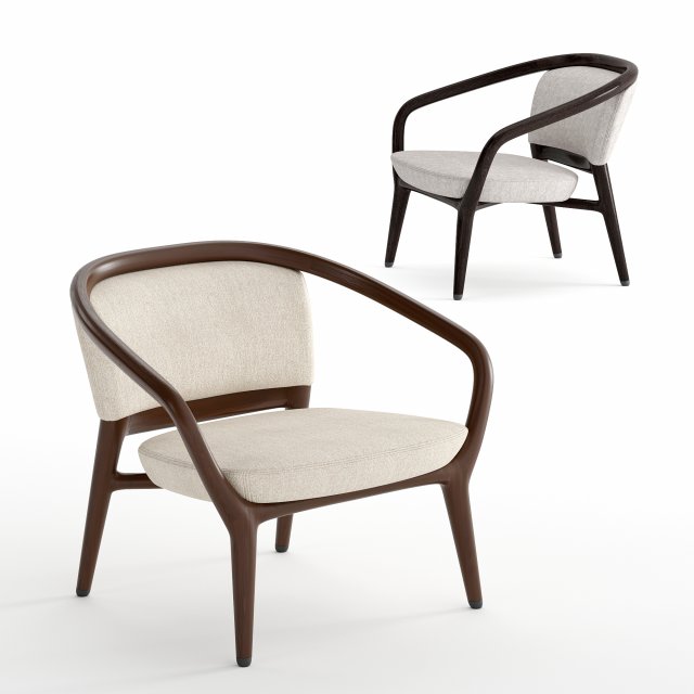 armchair pamina by giorgetti 3D Модель .c4d .max .obj .3ds .fbx .stl .blend 