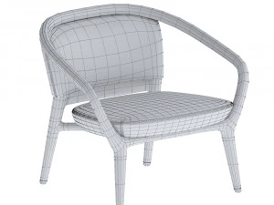 armchair pamina by giorgetti 3D Model