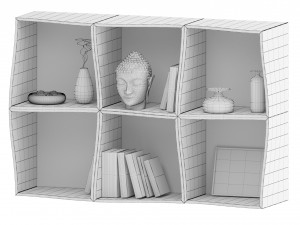 bookcase db005500 by dialma brown Modelo 3D