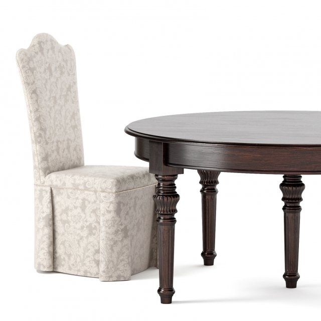 table and chair by dolfi Modelo 3D .c4d .max .obj .3ds .fbx .stl .blend 