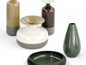 керамічні вази stromboli by natuzzi 3D Модель