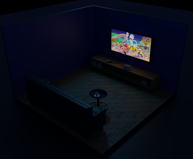 living room 3D Модель .c4d .max .obj .3ds .fbx .stl .blend 
