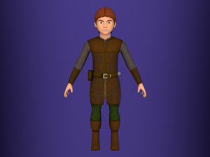 fantasy medieval rigged young male 1 Model 3D